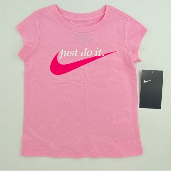 Nike Toddler Girls Short Sleeve Shirt, Pink NWT - Picture 1 of 4